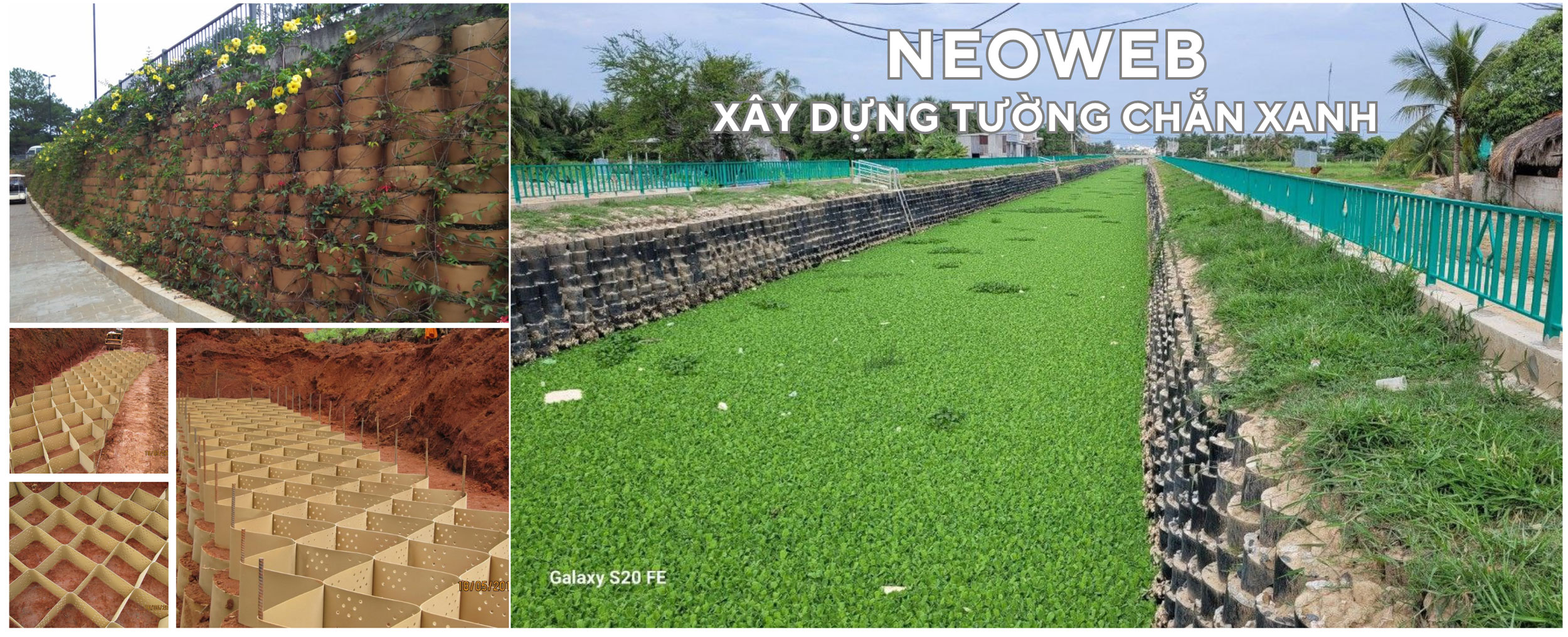 NEOWEB XÂY DỰNG TƯỜNG CHẮN XANH