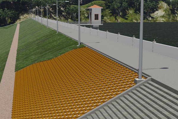 Thiết kế neoweb bảo vệ mái taluy, mái đê